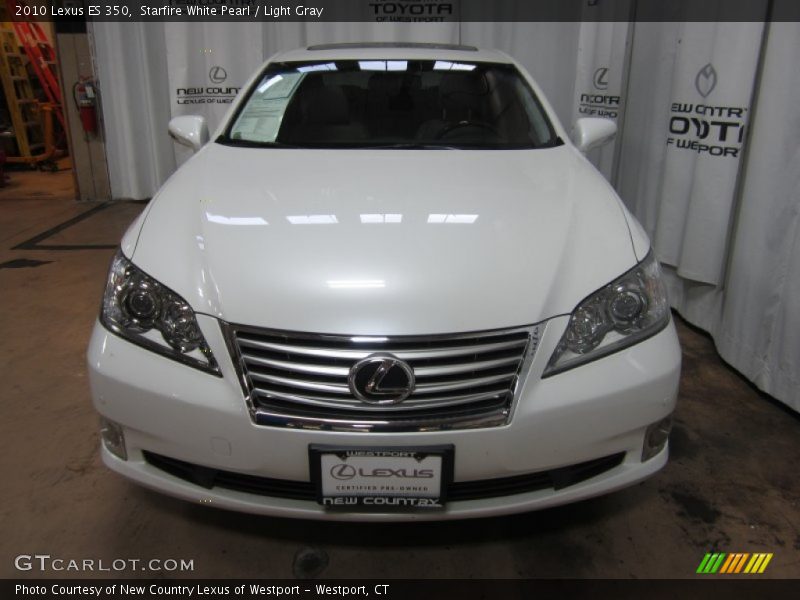 Starfire White Pearl / Light Gray 2010 Lexus ES 350