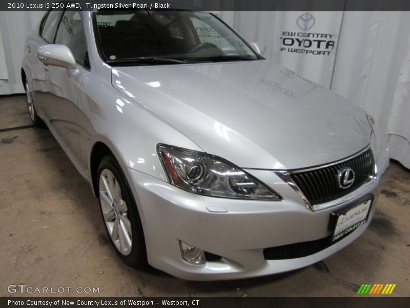 Tungsten Silver Pearl / Black 2010 Lexus IS 250 AWD