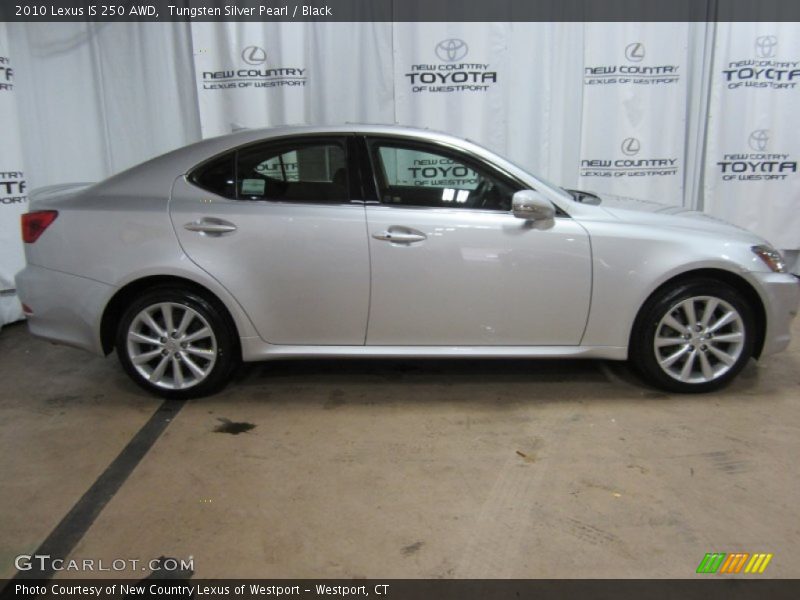 Tungsten Silver Pearl / Black 2010 Lexus IS 250 AWD