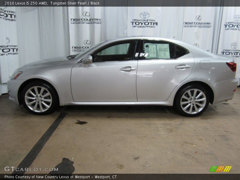 Tungsten Silver Pearl / Black 2010 Lexus IS 250 AWD