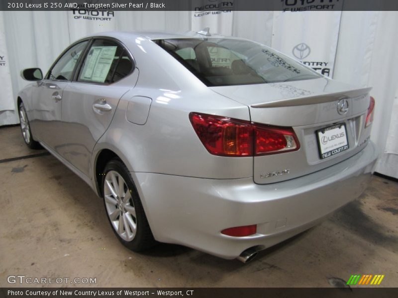 Tungsten Silver Pearl / Black 2010 Lexus IS 250 AWD