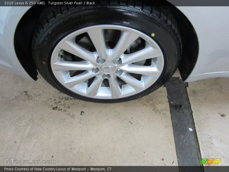 Tungsten Silver Pearl / Black 2010 Lexus IS 250 AWD