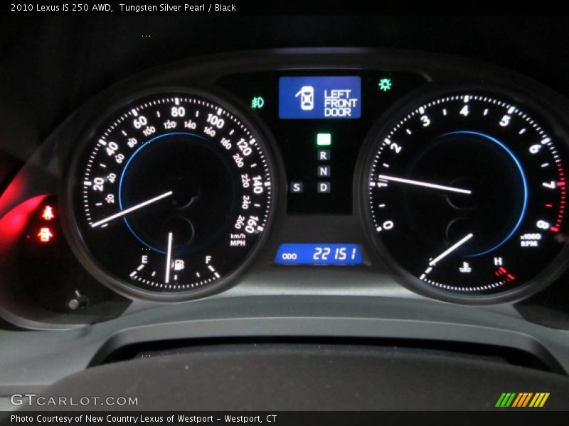 Tungsten Silver Pearl / Black 2010 Lexus IS 250 AWD