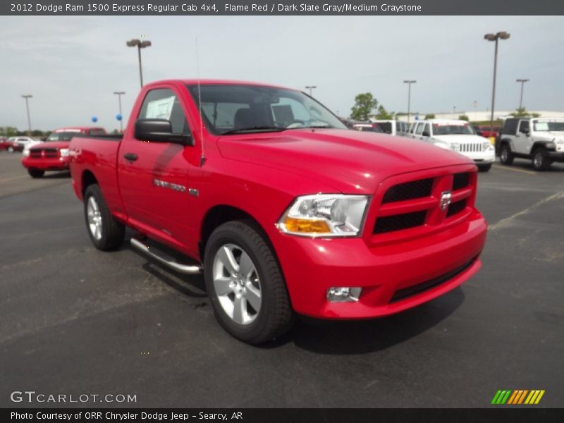 Flame Red / Dark Slate Gray/Medium Graystone 2012 Dodge Ram 1500 Express Regular Cab 4x4