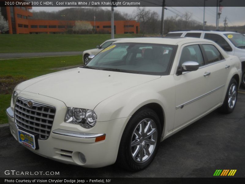 Cool Vanilla White / Dark Khaki/Light Graystone 2010 Chrysler 300 C HEMI