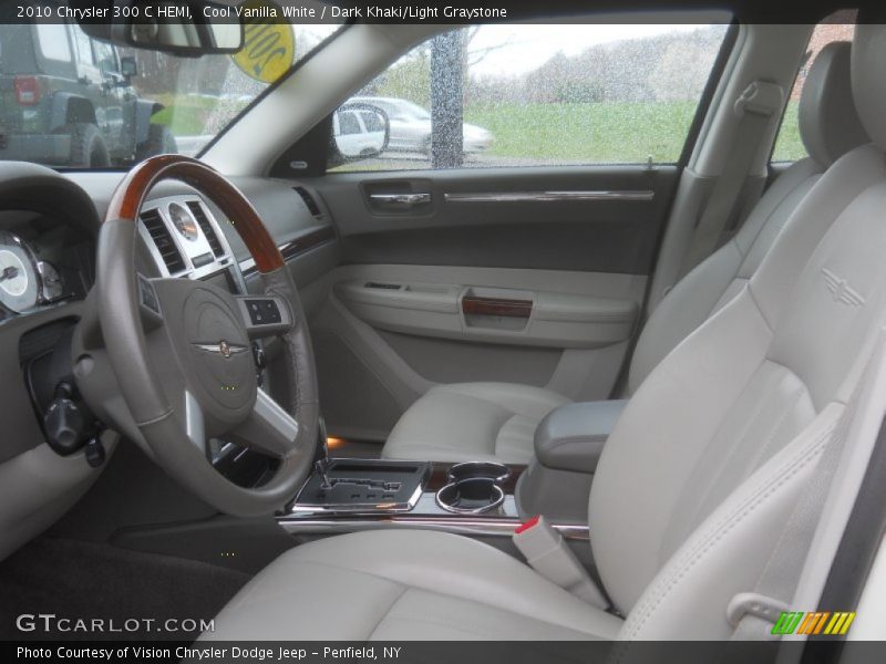 Cool Vanilla White / Dark Khaki/Light Graystone 2010 Chrysler 300 C HEMI