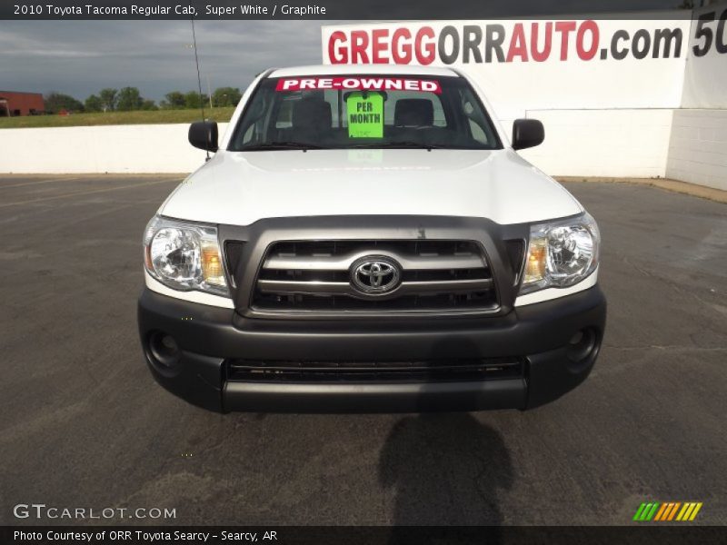Super White / Graphite 2010 Toyota Tacoma Regular Cab