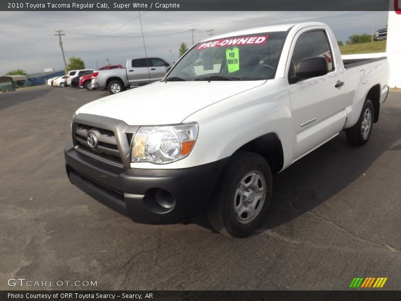 Super White / Graphite 2010 Toyota Tacoma Regular Cab