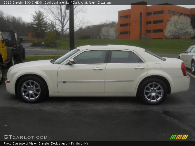 Cool Vanilla White / Dark Khaki/Light Graystone 2010 Chrysler 300 C HEMI