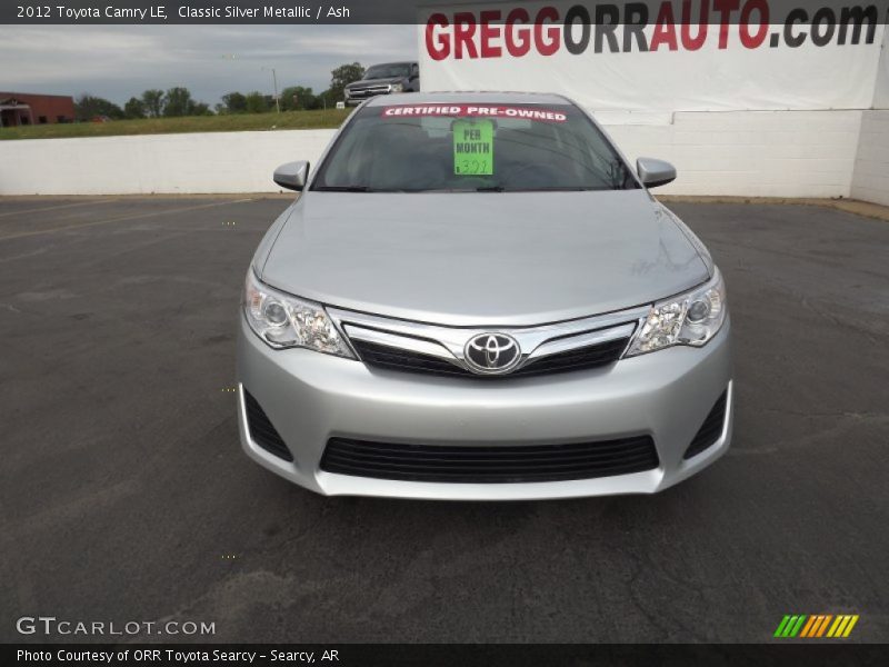 Classic Silver Metallic / Ash 2012 Toyota Camry LE