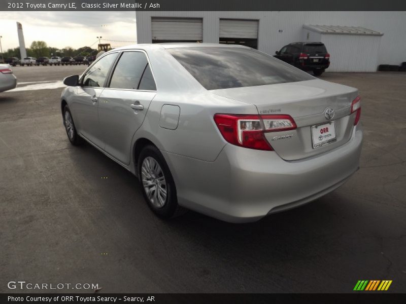 Classic Silver Metallic / Ash 2012 Toyota Camry LE