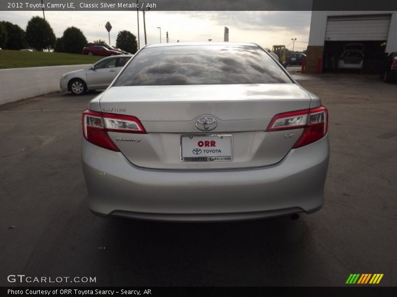Classic Silver Metallic / Ash 2012 Toyota Camry LE