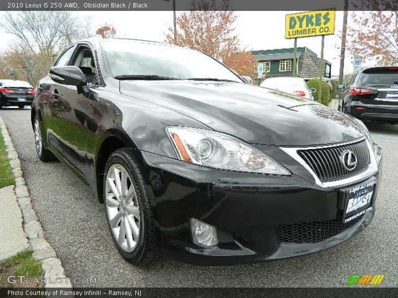 Obsidian Black / Black 2010 Lexus IS 250 AWD