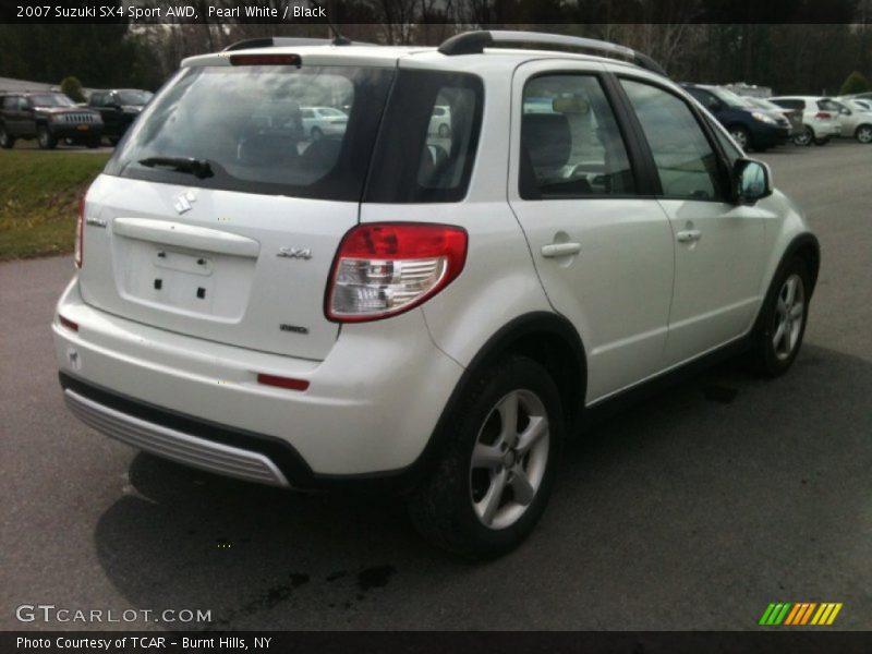 Pearl White / Black 2007 Suzuki SX4 Sport AWD