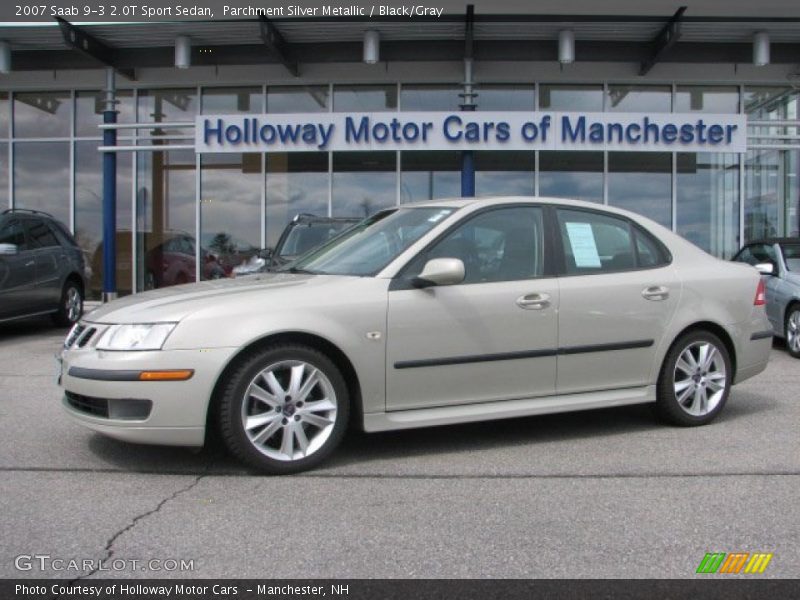 Parchment Silver Metallic / Black/Gray 2007 Saab 9-3 2.0T Sport Sedan