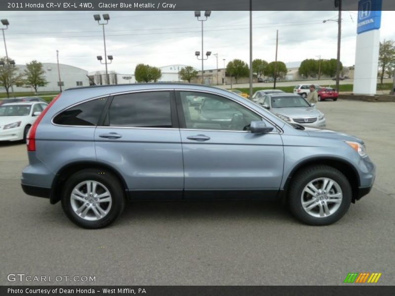 Glacier Blue Metallic / Gray 2011 Honda CR-V EX-L 4WD