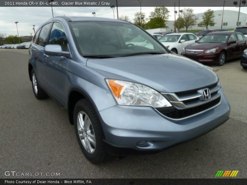 Glacier Blue Metallic / Gray 2011 Honda CR-V EX-L 4WD