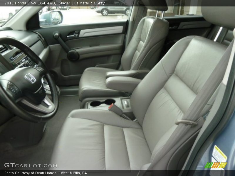 Glacier Blue Metallic / Gray 2011 Honda CR-V EX-L 4WD