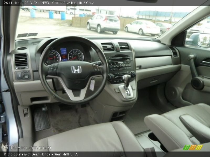 Glacier Blue Metallic / Gray 2011 Honda CR-V EX-L 4WD