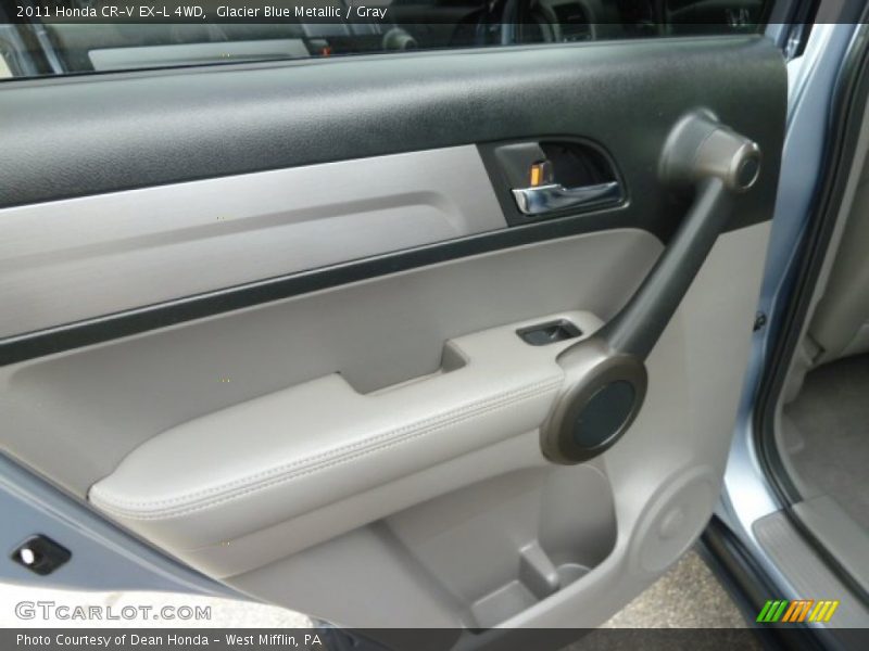Glacier Blue Metallic / Gray 2011 Honda CR-V EX-L 4WD