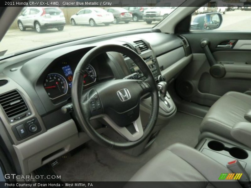 Glacier Blue Metallic / Gray 2011 Honda CR-V EX-L 4WD