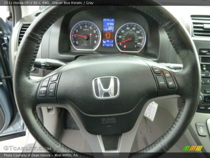 Glacier Blue Metallic / Gray 2011 Honda CR-V EX-L 4WD
