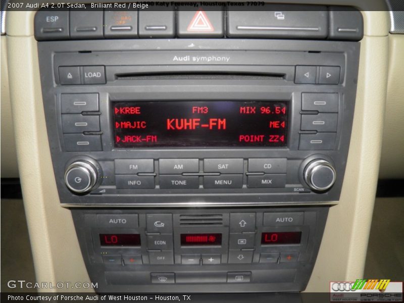 Brilliant Red / Beige 2007 Audi A4 2.0T Sedan