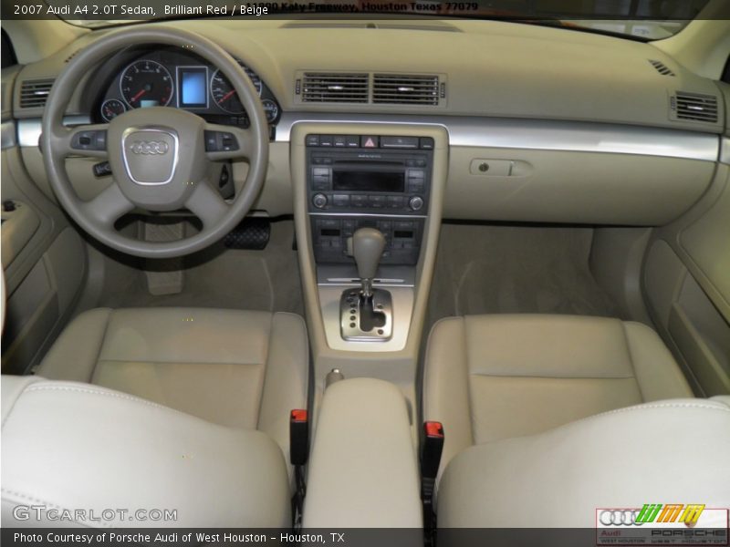 Brilliant Red / Beige 2007 Audi A4 2.0T Sedan