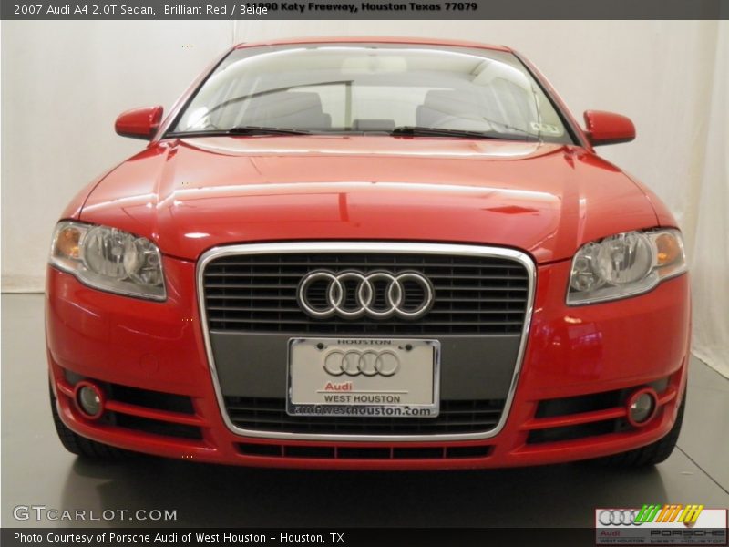 Brilliant Red / Beige 2007 Audi A4 2.0T Sedan