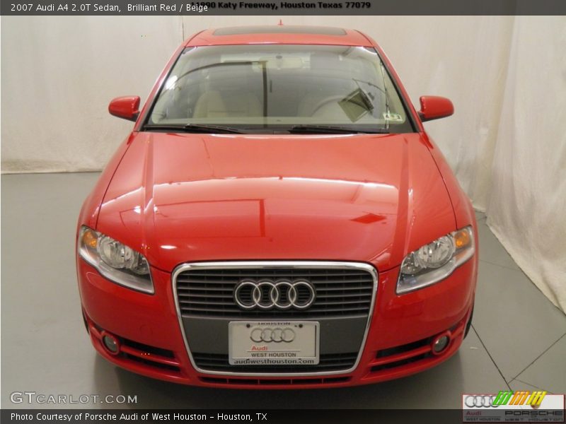 Brilliant Red / Beige 2007 Audi A4 2.0T Sedan