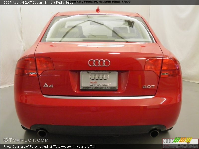 Brilliant Red / Beige 2007 Audi A4 2.0T Sedan