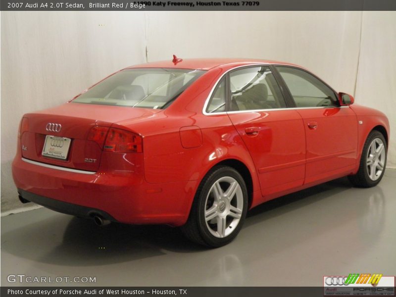 Brilliant Red / Beige 2007 Audi A4 2.0T Sedan