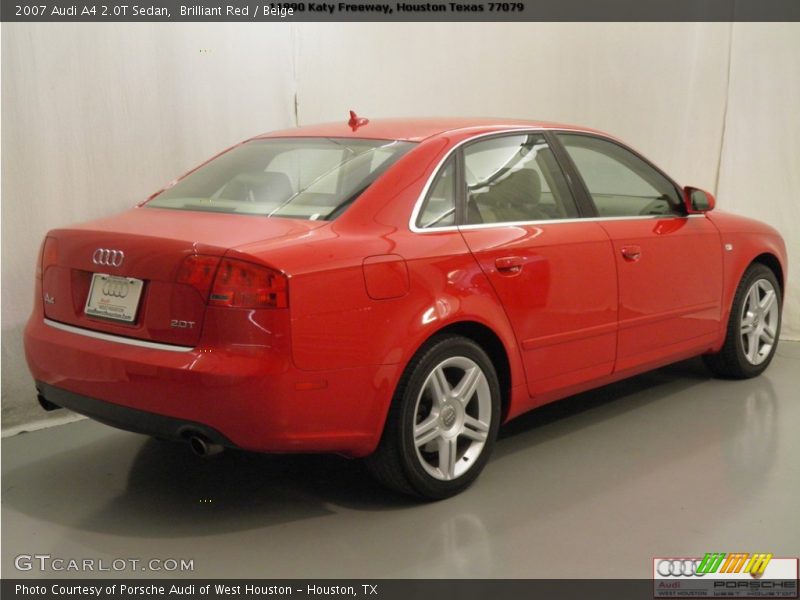 Brilliant Red / Beige 2007 Audi A4 2.0T Sedan