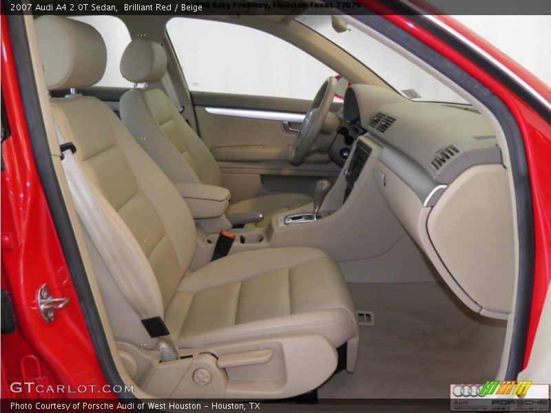 Brilliant Red / Beige 2007 Audi A4 2.0T Sedan