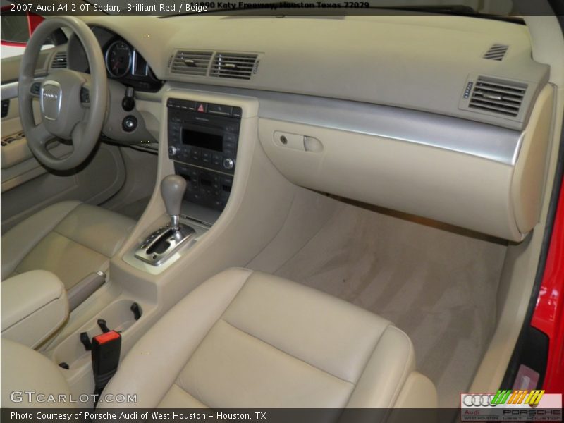 Brilliant Red / Beige 2007 Audi A4 2.0T Sedan