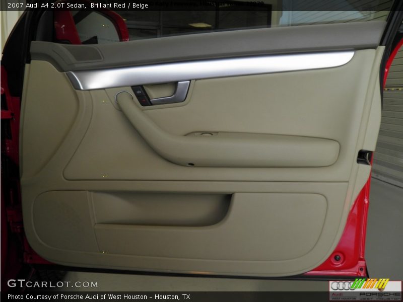 Brilliant Red / Beige 2007 Audi A4 2.0T Sedan