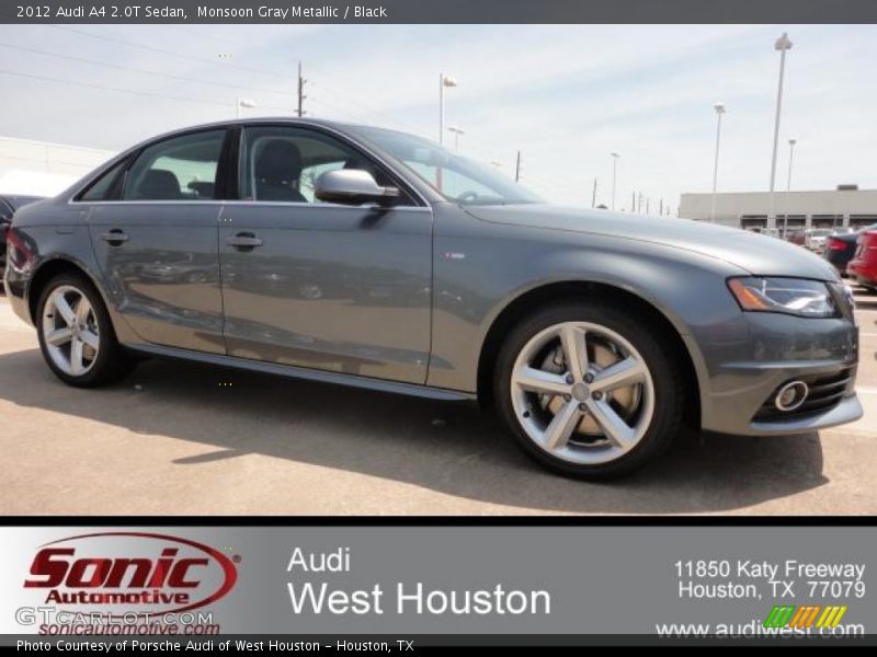 Monsoon Gray Metallic / Black 2012 Audi A4 2.0T Sedan