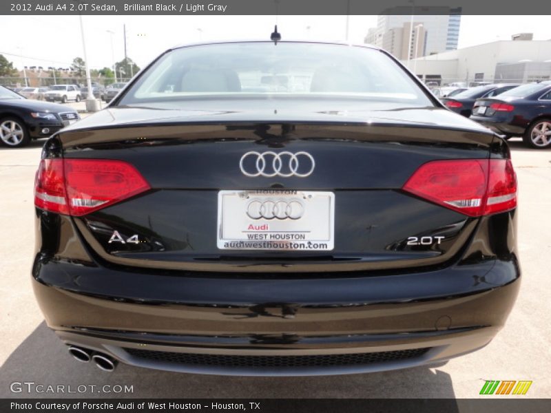 Brilliant Black / Light Gray 2012 Audi A4 2.0T Sedan