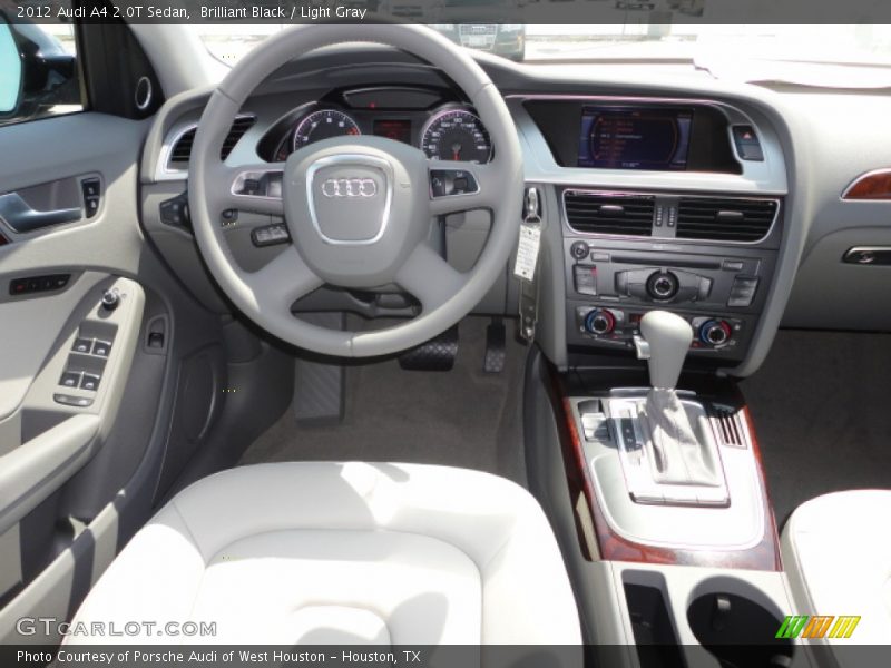 Brilliant Black / Light Gray 2012 Audi A4 2.0T Sedan