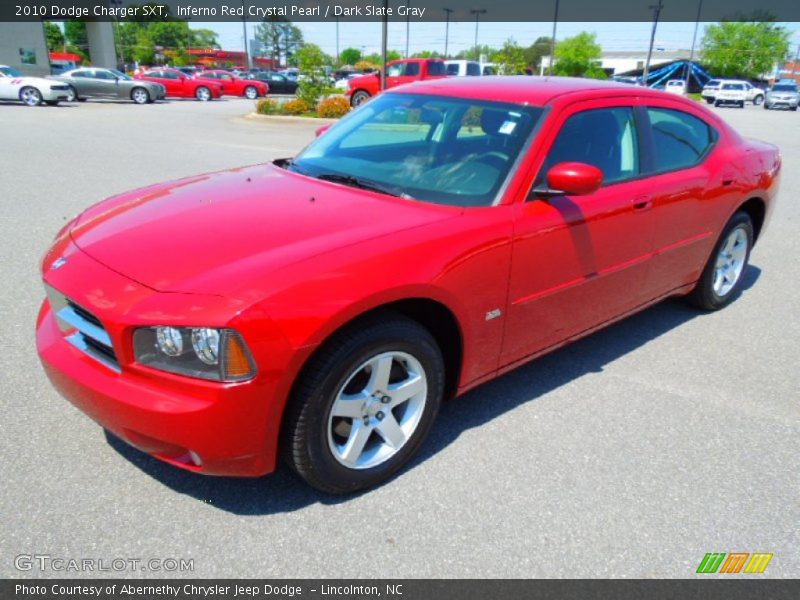 Inferno Red Crystal Pearl / Dark Slate Gray 2010 Dodge Charger SXT