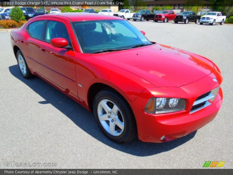 Inferno Red Crystal Pearl / Dark Slate Gray 2010 Dodge Charger SXT
