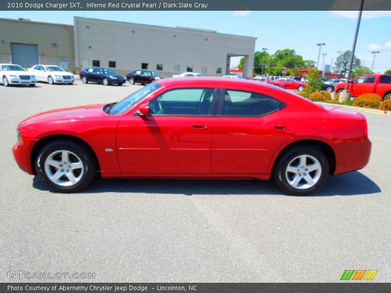 Inferno Red Crystal Pearl / Dark Slate Gray 2010 Dodge Charger SXT
