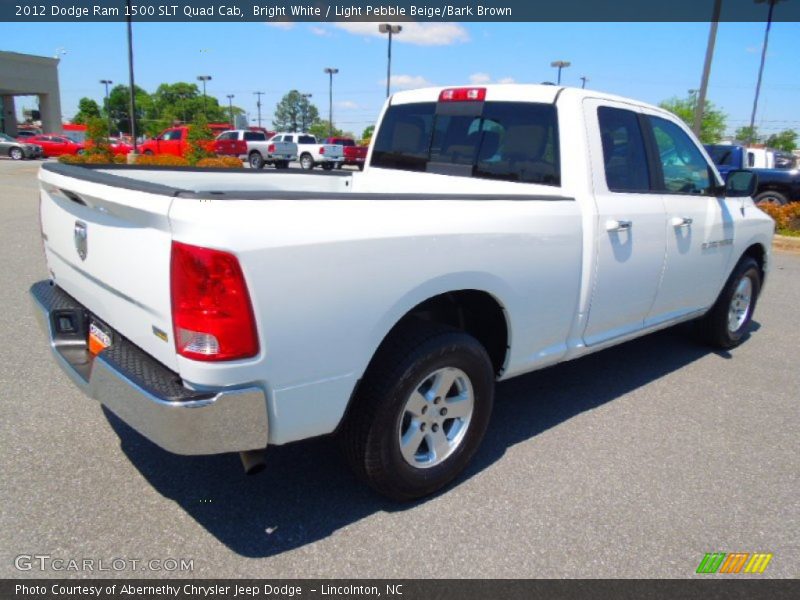 Bright White / Light Pebble Beige/Bark Brown 2012 Dodge Ram 1500 SLT Quad Cab