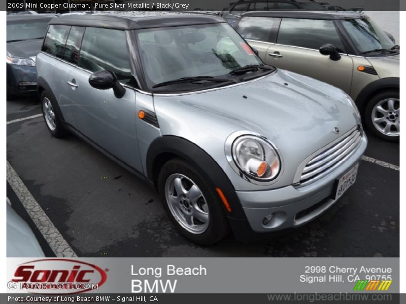 Pure Silver Metallic / Black/Grey 2009 Mini Cooper Clubman