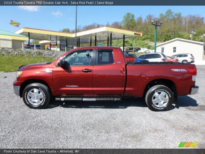 Salsa Red Pearl / Sand Beige 2010 Toyota Tundra TRD Double Cab 4x4