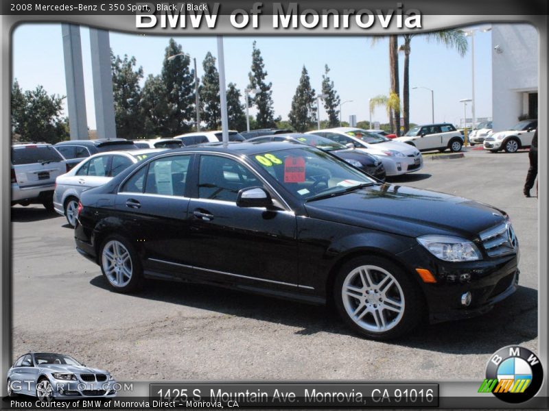 Black / Black 2008 Mercedes-Benz C 350 Sport
