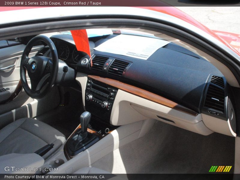 Crimson Red / Taupe 2009 BMW 1 Series 128i Coupe