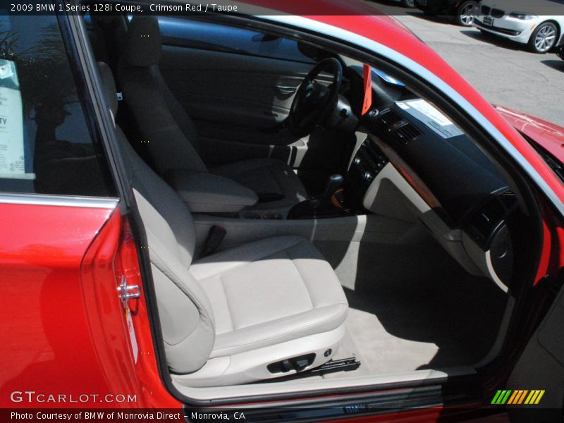 Crimson Red / Taupe 2009 BMW 1 Series 128i Coupe