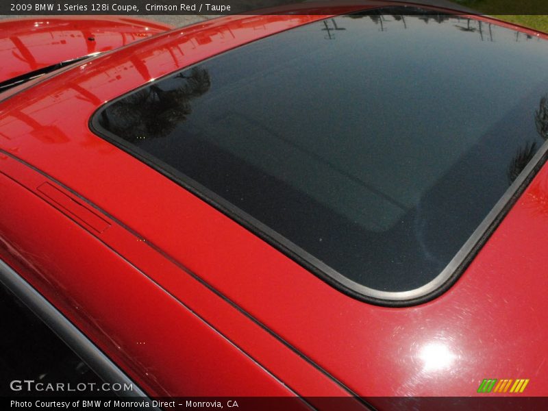 Crimson Red / Taupe 2009 BMW 1 Series 128i Coupe