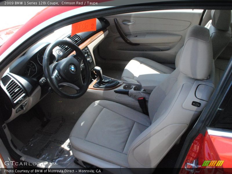Crimson Red / Taupe 2009 BMW 1 Series 128i Coupe
